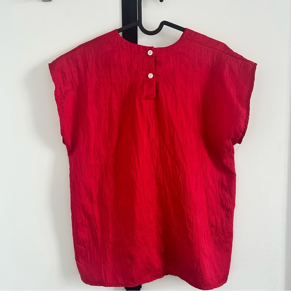 🎉2 for $15🎉 Vintage Oversized Short-sleeve Blouse - Picture 4 of 5